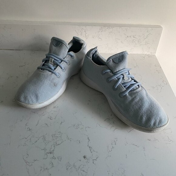 Allbirds Men’s Merino Wool Runner Frost Light Blue Sneakers Sze 10 0819 NV1 Fall - Picture 5 of 14
